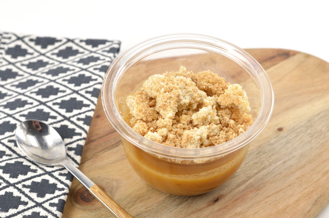 Compote pomme-mangue streusel coco